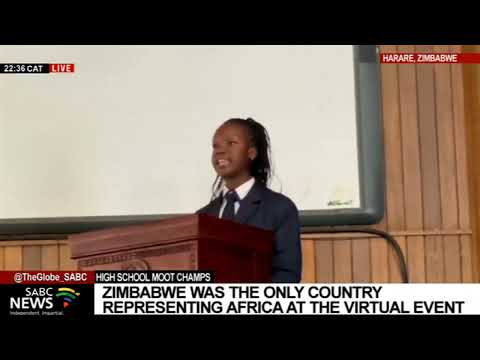 Image for YouTube video with title Zimbabwean team crowned World Champions at the 2022 International High School Moot Court Competition viewable on the following URL https://youtu.be/paxwL82TDXw