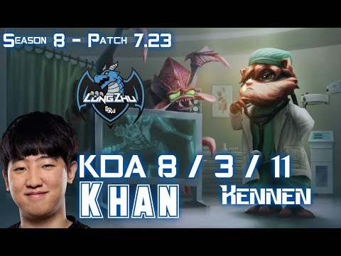LZ Khan KENNEN vs GNAR Top - Patch 7.23 KR Ranked