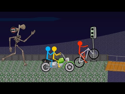Siren head attack in Stickman life, Part 1