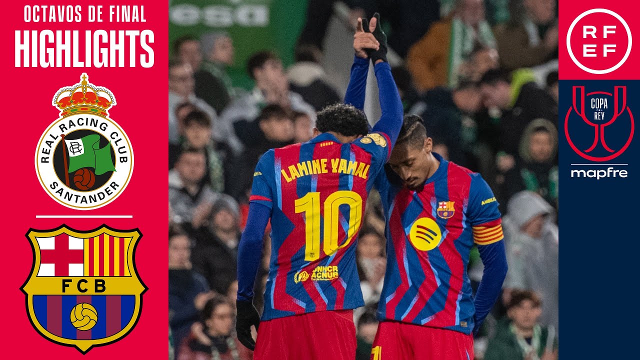 Real Racing Club vs Barcelona Highlights