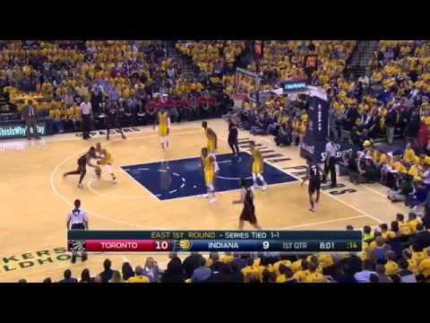 DeMar DeRozan 12 Pts in 1st Quarter - Raptors vs Pacers G3 - April 21, 2016 - 2016 NBA Playoffs
