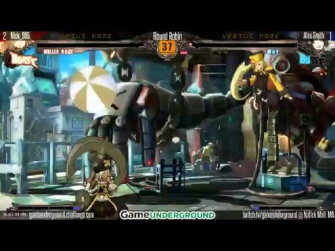 GUM08 GGXrd Exhibition Round Robin Nick_985(Millia) Vs. Alex Smith(May) Vs. Fatal Clips(Sol)