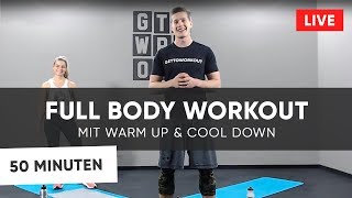 Workout Zuhause - 50 Minuten intensives Bodyweight Training - Gettoworkout Live