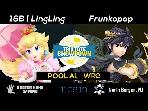 Tristate Showdown - 16B | LingLing (Peach) Vs. Frunkopop (Dark Pit, Diddy Kong) - Pool A1 - WR2
