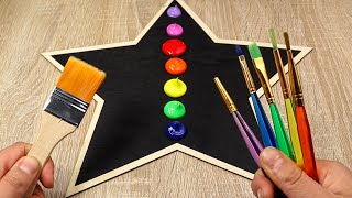 How to Draw Easy Galaxy Landscape - Acrylic Painting