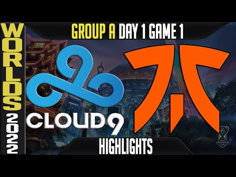 C9 vs FNC Highlights | WORLDS 2022 Day 1 Group A Game 1 | Cloud9 vs Fnatic