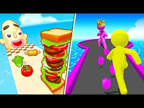 Sandwich Runner vs Giant Rush Game Max Level iOS, Android Gameplay Walkthrough All Level SRGR2409