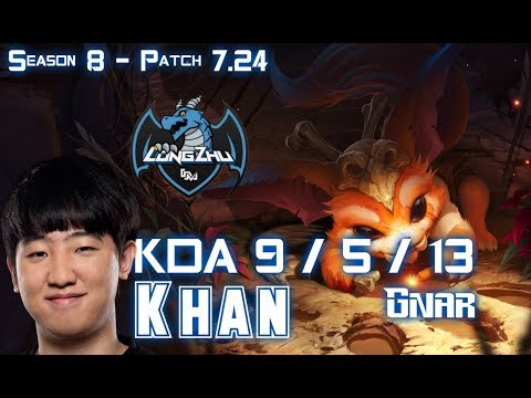 LZ Khan GNAR vs LUCIAN Top - Patch 7.24 KR Ranked