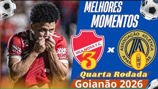 Vila Nova 3 x 0 Aparecidense | Melhores Momentos - Campeonato Goiano 2026