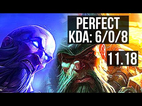 RYZE vs GANGPLANK (MID) | 6/0/8, Rank 4 Ryze, Dominating | TR Grandmaster | v11.18