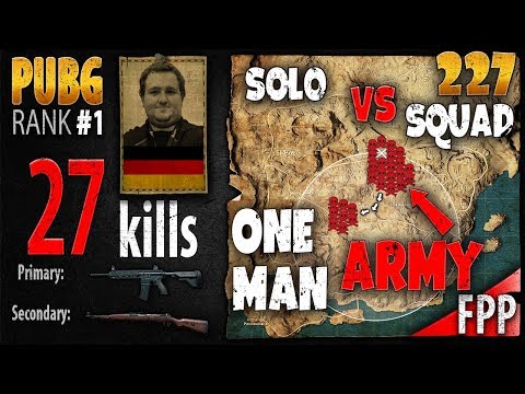 [Eng Sub] PUBG Rank 1 - Itzz_ChrizZ 27 kills [EU] Solo vs Squad FPP - One Man Army #227