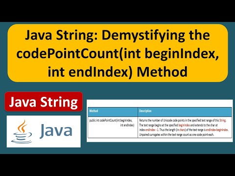 Java String: Demystifying the codePointCount(int beginIndex, int endIndex) Method | Java Tutorial