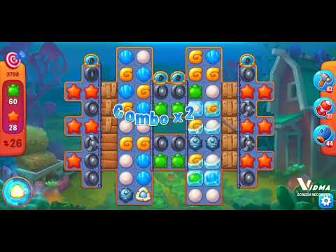 Fishdom. 3798 one shot 🎯 level no boosters and diamonds