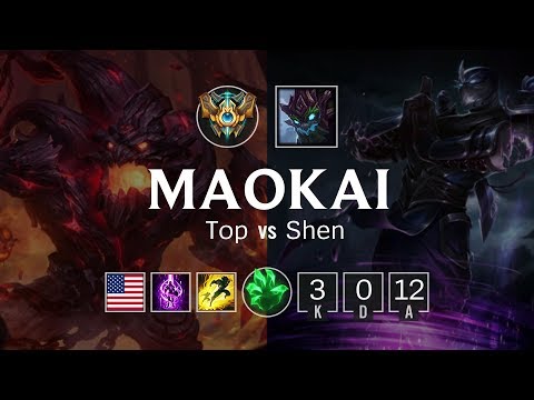 Maokai Top vs Shen - NA Grand Master Patch 8.24
