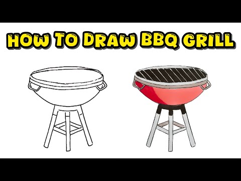 How to Draw BBQ Grill in Minutes – Follow Along Beginner's Guide to Drawing