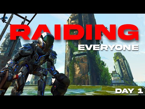 RAIDING Everyone and Making INSANE Progress DAY 1! | INX 6 MAN ARK PVP