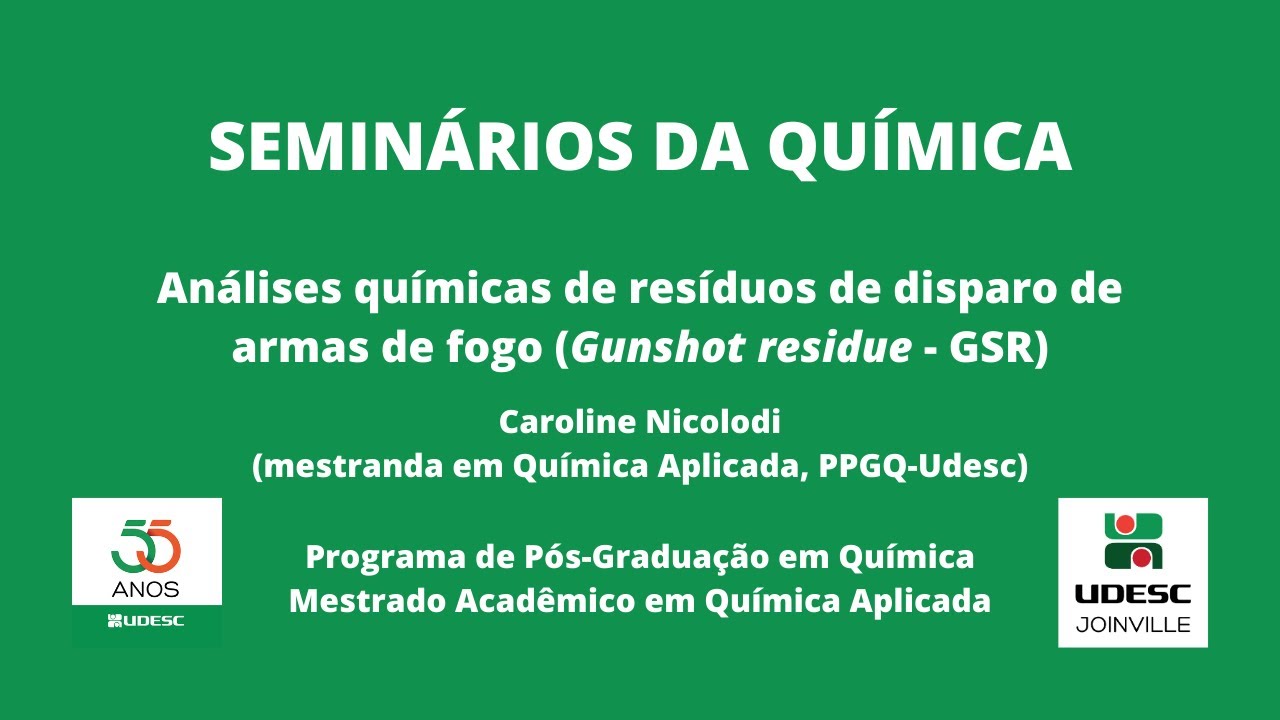 Análises químicas de resíduos de disparo de armas de fogo (Gunshot residue - GSR)