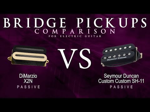 DiMarzio X2N vs Seymour Duncan CUSTOM CUSTOM SH-11 - Passive Bridge Guitar Pickup Comparison Demo
