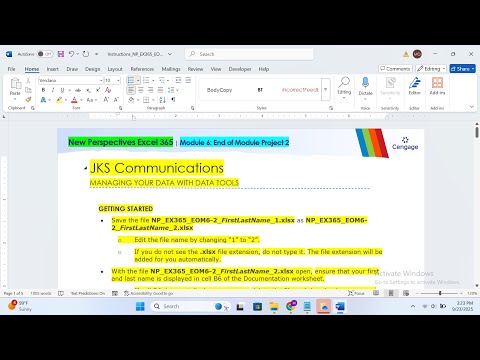 New Perspectives Excel 365  Module 6 End of Module Project 2 JKS Communications | NP_EX365_EOM6-2