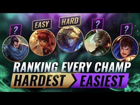 Ranking EVERY CHAMPION From HARDEST To EASIEST - League of Legends Season 10