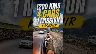 1200 KM, 4 Cars, 1 Mission 🚗 Kashmir Road Trip Begins! #shorts