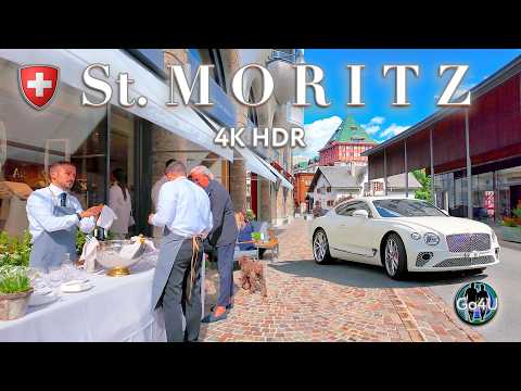 Schweiz St. MORITZ 🇨🇭 Glamouröses Dorf inmitten der Berge 4K HDR / Sommer-Wanderung