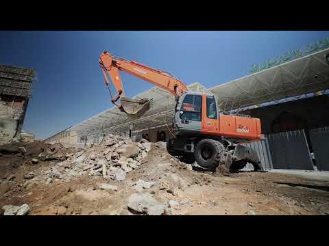 ⁣الكوادر الهندسية تواصل أعمال التوسعة في محيط الحرم العلوي المطهر