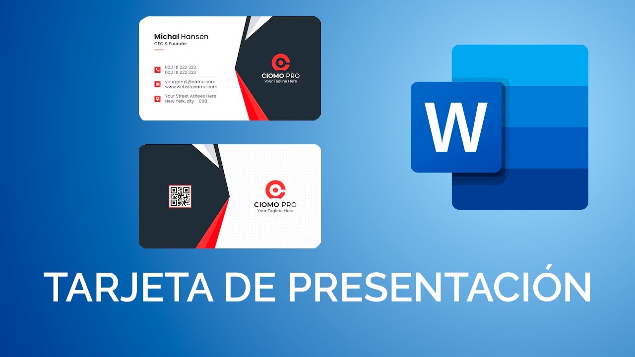 Cómo hacer una TARJETA DE PRESENTACIÓN en Word