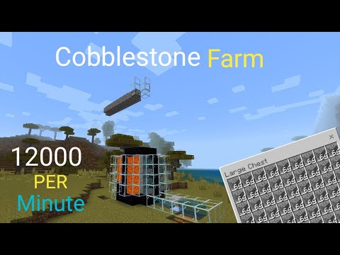 Best Automatic cobblstone Farm 12000 stones per minute