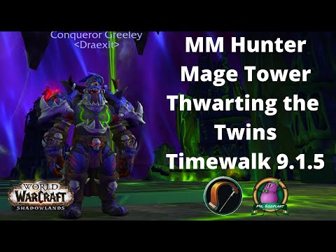 Thwarting the Twins | MM Hunter POV | Legion Timewalking Mage Tower 9.1.5
