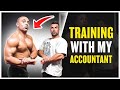 TEACHING MY ACCOUNTANT HOW TO POSE + PUSH WORKOUT TUTORIAL