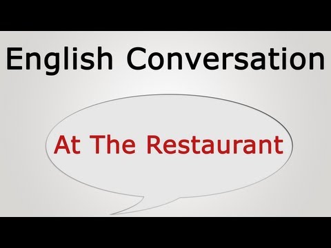 aprenda conversação em inglês: No restaurante