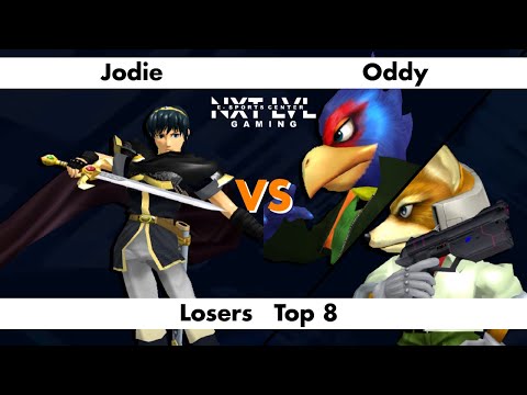 NXT LVL Gaming 10 - Losers Top 8 - Jodie (Marth) vs Oddy (Falco, Fox) - SSBM Smash Melee