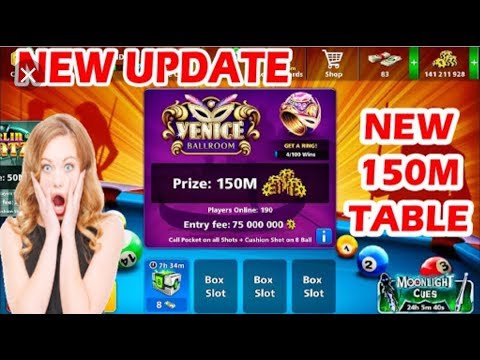 150M New table on 8 Ball pool letest virzion 4.1 .0