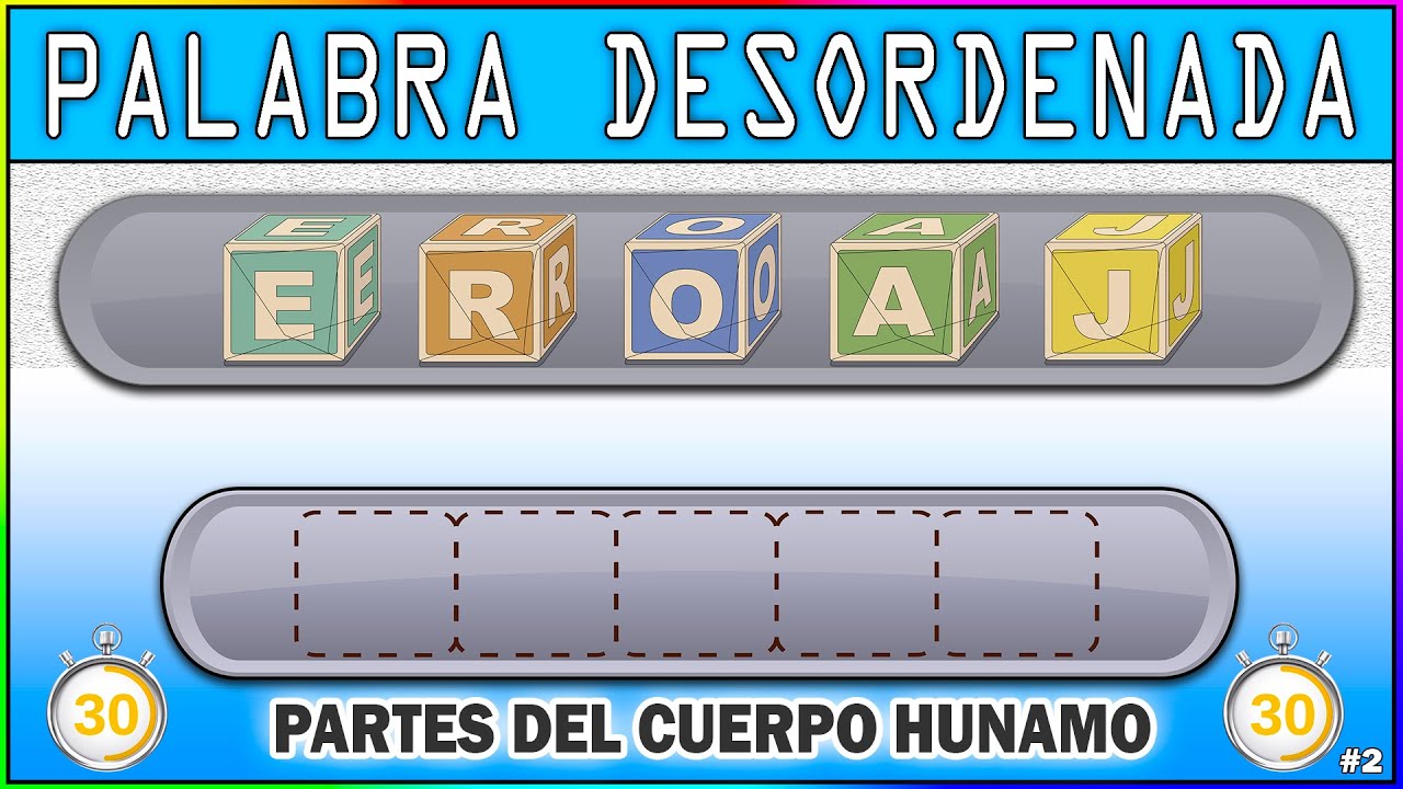 PALABRAS DESORDENADAS 🔠 JUEGO Educativo PARA Ordenar PALABRAS 🆎 PASATIEMPOS Divertidos PARA Niños 👦