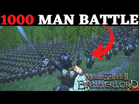 BIG BATTLE Bannerlord 500 VLANDIAN KNIGHTS VS 500 ARCHERS - CAVALRY CHARGE OP (No Commentary)