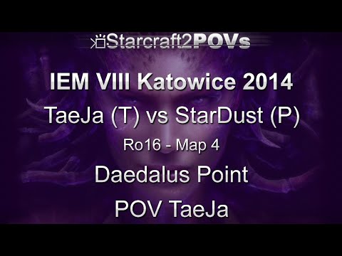 SC2 HotS - IEM VIII Katowice 2014 - TaeJa vs StarDust - Ro16 - Map 4 - Daedalus Point - TaeJa