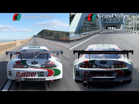 GT7 VS GT6 Comparison & Graphics - Grand Valley Speedway & Highway 1 Toyota Supra GT500 '97 [4K]