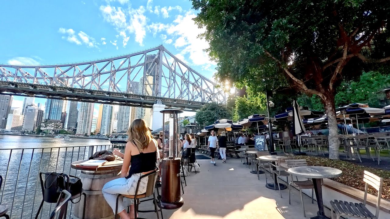 Dive into a captivating walking tour at New Farm Riverwalk.