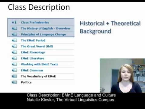 Class Description - EMnE Language and Culture
