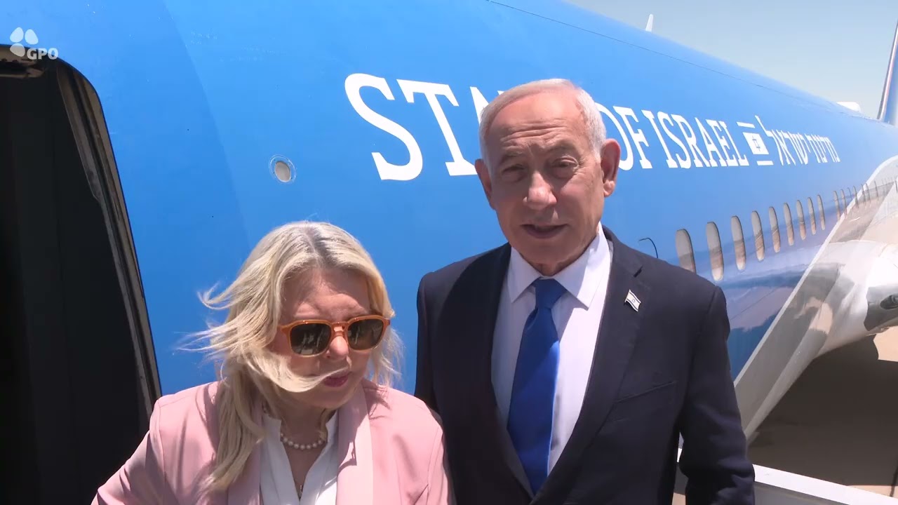 ראש הממשלה בנימין נתניהו לפני המראתו לביקור בוושינגטון