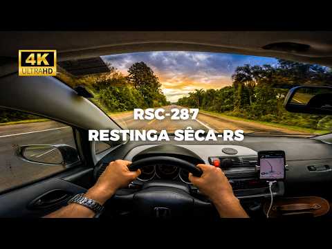 Restinga Sêca - Rio Grande do Sul: Dirigindo até o trevo do Santuário | 4K POV Driving