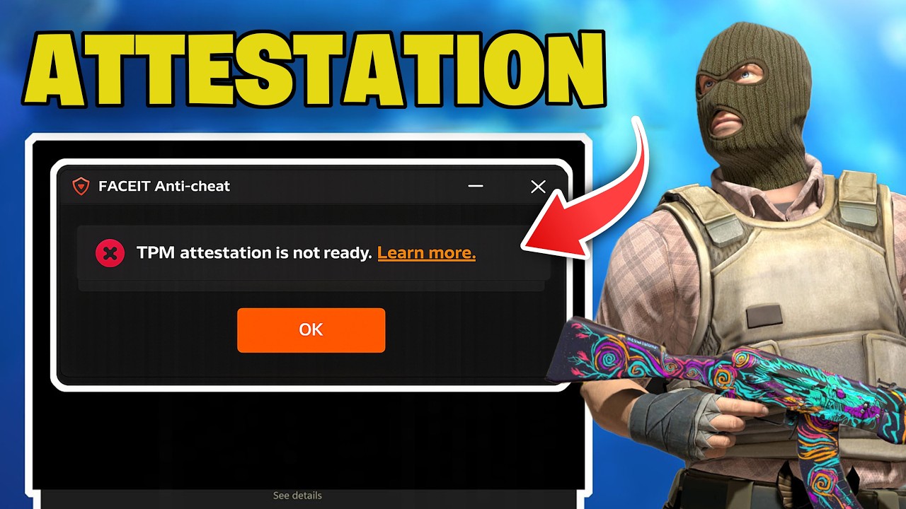 HOW TO FIX “TPM Attestation Is Not Ready” ERROR ON FACEIT🎮🔥