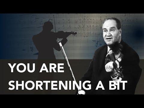 DAVID OISTRAKH's tips on articulation, phrasing and interpretation.