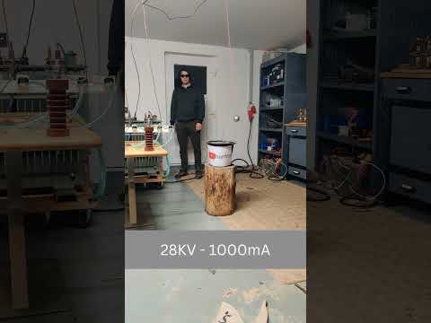 High Voltage Pendulum - Electrical Arc 28KV 1A #shorts #highvoltage #shortcircuit #pendulum