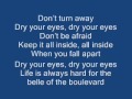 Belle of the Boulevard - Dashboard Confessional Lyrics