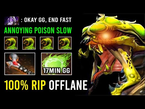 How to 100% Delete Offlane & 17Min GG Infinite Poison Slow Venomancer EZ MMR Dota 2