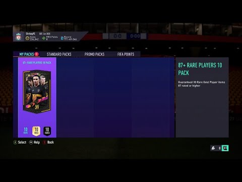 87 X 10 RATED RARE PLAYERS PACK - FIFA 21