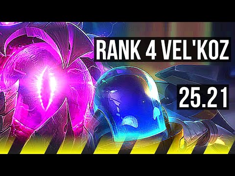 VEL'KOZ & Pantheon vs SINGED & Alistar (ADC) | Rank 4 Vel'Koz | KR Master | 25.21