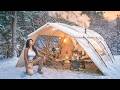 ️NEW YEAR CAMPING IN A SNOWY MOUNTAIN WITH A LUXURY TENT
